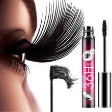 (Black) 3D Fiber Mascara Black Eye Curling Eyelash Double Mascara Makeup Tool Long Volumizing Black Eyelashes
