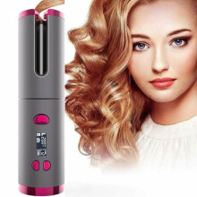 Rizador de pelo automático inalámbrico de cerámica, 150-200 C, recargable por USB.