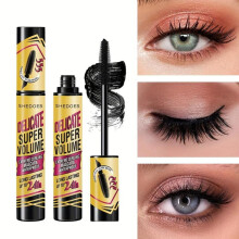 (Matches the image, 10ml) Waterproof 8D Fiber Mascara - Long, Volumizing Black Eyelashes Eye Makeup