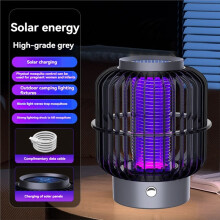 Lampada Solare Antizanzare Portatile, Repellente per Zanzare da Campeggio, Lampada da Tavolo/Parete per Casa, Giardino, Patio e Cortile.
