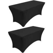Paquete de 2 manteles rectangulares extensibles, a prueba de polvo e impermeables, de 183 cm (6 pies).