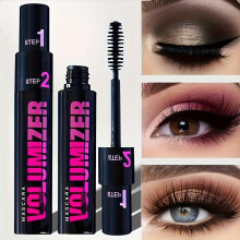 (Matches the image, 1pc) Dual-Head Mascara Waterproof Long-Lasting Smudge-Proof Lengthening Thickening 3D Eye Makeup Cosmetics