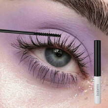(Black) 4D Silk Fiber Black Mascara, Extra Fine Brush Head, Curling & Thickening, Waterproof & Sweatproof Eye Makeup, Sunflower Lash Effect
