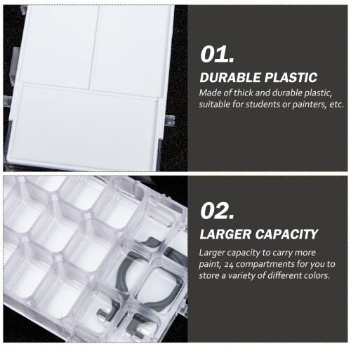 Watercolor Pigment Storage Box with 24 Grids 2
