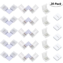 20 kpl LED-liitin, ruban LED-liitin SMD 5050 3528 de couleur ainutlaatuinen läpäisemätön ja läpäisemätön