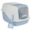 (Light Blue) Hooded Cat Litter Tray plus Filter & Scoop 1