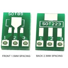 40 Stks SOT89 SOT223 Naar DIP PCB Transfer Board Pin Adapter Converter Dubbelzijdig 1.5Mm 2.3Mm Tot 2.54Mm Pin Pitch Pinboard