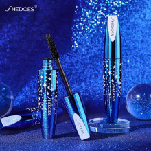 (Black) Star Blue 4D Mascara Thickening Lengthening Long-Lasting Volumizing Big Eyes Stage Makeup