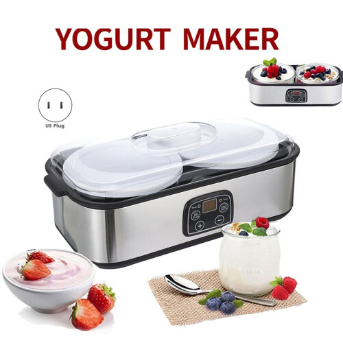 Digital Yogurt Maker Automatic Temperature Control, Stainless Steel US 2