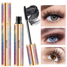 (Matches the image, 1pc) Lengthening Mascara Long Lasting Formula Black Waterproof Smudge-proof Curling Enlarging Eyes Makeup
