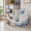 (Light Blue) Hooded Cat Litter Tray plus Filter & Scoop 2