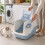(Light Blue) Hooded Cat Litter Tray plus Filter & Scoop 5