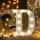 Hengsof LED Light-Up Letters A-M, Giant Marquee Sign for 2