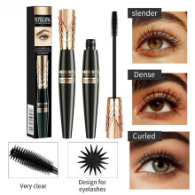 (Matches the image) 4D Mascara Waterproof Thick Curling Length Not Blooming Lasting Makeup Fiber Mascara