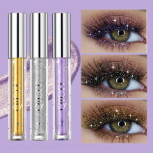 (Matches the image, 01) Glitter Mascara Long-Lasting Shimmer Eye Makeup Waterproof Diamond Mascara for All Skin Types Lengthening and Curling