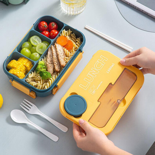 Bento Box Leakproof 4-Compartment Food-Grade Plastic 1