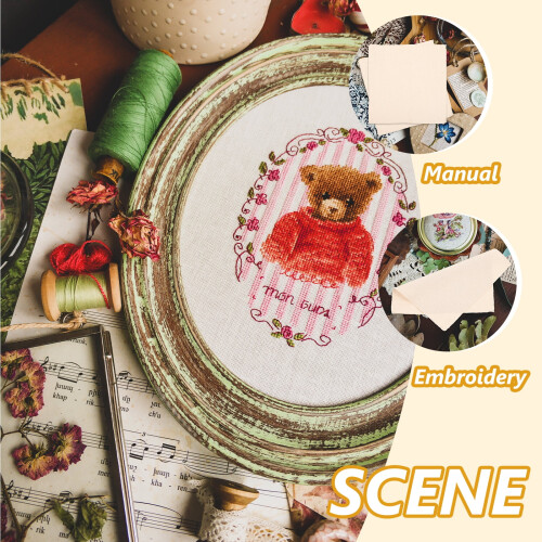 Cross Stitch Cloth Embroidery Fabric Thickened 5 Sheets 1