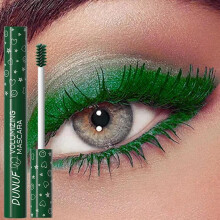 (Purple) Colorful Curling Mascara Stage Makeup Waterproof Green Blue Purple Curling Lengthen Quick Dry Eyelash Cosmetic