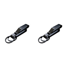 2X Clip de Ceinture pour Porte-Clés en Acier Inoxydable, Boucle de Suspension Extérieure avec Outil de Support de Clé pour un Accès Facile et une