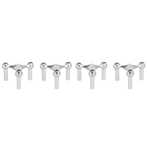 4X New Metal Molecular Structure Candle Holder Nordic Silver Home Decore Candelabra Triangle Candlestick Gift 1