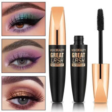 (Matches the image) 4D Silk Fiber Lash Mascara Waterproof Mascara for Eyelash Extension Black Thick Eye Lashes Curler Cosmetic 1 Pc