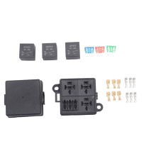 3X 3 Way 4Pin Fuse Holder Relay Holder Circuit Standard ATO Blade Fuse Relay Holder 12V 40A Relay