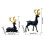 Black Metal Reindeer Valentine Decor 2 pcs 6