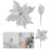 Glitter Poinsettia Tree Pick 3-Tier Artificial Flower 14.57 4