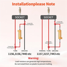 8Pcs 50W 6ohm Load Resistors for LED Turn Signals - Led Load Resistor Kit, Fix LED Bulb Flash