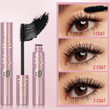 (Matches the image, 10ml) Korean Lash Lengthening Mascara Waterproof Long Lasting Silky Black Eyelash Extension Eye Makeup Beauty Cosmetic