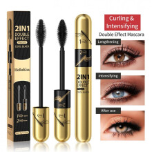 (Matches the image) Naturally Long Sweat-resistant and Smudge-free Mascara Thick and Curling Double-effect Mascara Suitable for Daily Use