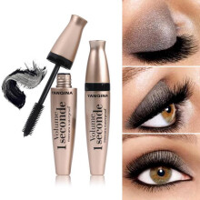 (Matches the image) 3D Waterproof Mascara Liquid Fiber Black Eyelashes Curling Brush Long Lasting Eye Makeup Extension