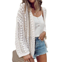 Cardigan Femme Blanc Crème XL
