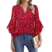 Hauts Ă Manches 3/4 Rouge XXL