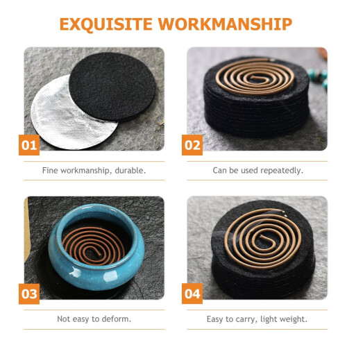 Fireproof Insulation Mat Round 8.5cm 8pcs 2