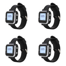 4X Récepteur de Montre Sans Fil 433 MHz pour Système D'Appel de de Café de Restaurant de Restauration Rapide
