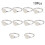 Troglfold silver-plated ring bases 10 pcs 6