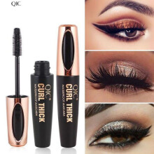 (Black) 4D Non-Smudge Waterproof Long-Lasting Mascara Curly Thick Eyelash Extension Volumizing Lengthening