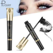 (Black) 4D Silk Fiber Lash Mascara for Curled Volume Eyelashes Waterproof Rimel Lash Extension Mascara