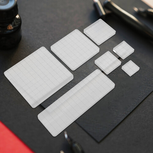 Clear Acrylic Stamp Block Set 7 Pieces 1