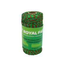 Flettet line til energigiver 2,5 mm, 3x0,20 mm SS grøn-orange 100m, Royal Farm