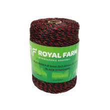 Flettet line til energigiver 3mm, 3x0,20mm SS sort-orange 200m, Royal Farm