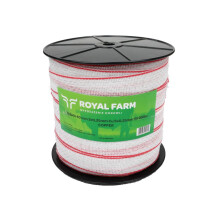 Tape, til energigiver 40mm, 3x0,25mm Cu, 5x0,25mm SS hvid-rød 200m, Royal Farm