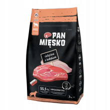 PAN MIĘSKO Veal with turkey XS - dry dog food - 3kg