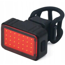 LED BAGLYGTE TIL CYKEL MED USB-BATTERI OG BAGLYGTE, SORT LAMPE