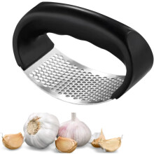 Presse-ail et hachoir professionnel en acier 11,5x6,5x5 cm — presse ail, accessoires cuisine acier, hachoir herbes