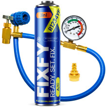 FIXFY 3-i-1 500 ml aircondition refill-sæt - STOR DÅSE + Slange + R1234yf Adapter