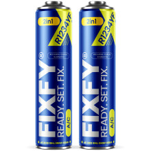 FIXFY 2-i-1 500 ml aircondition refill gas - 2x STOR DÅSE +70% R1234yf