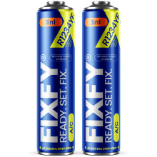 FIXFY 3-i-1 500 ml aircondition refill gas - 2x STOR DÅSE + 70% R1234yf