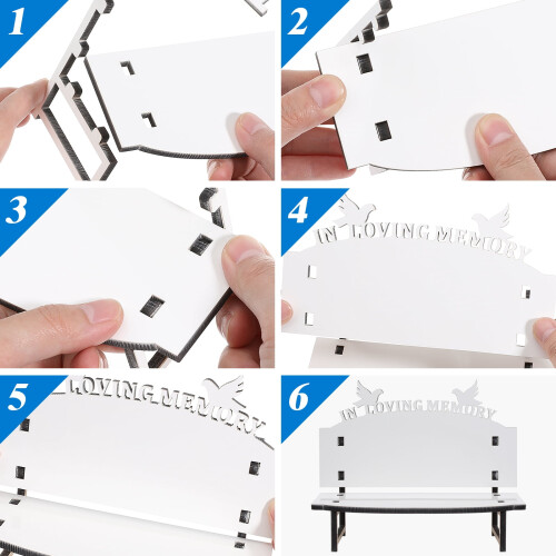 White sublimation mini photo frames for office gifts 1